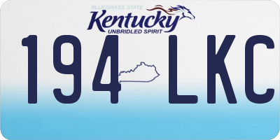 KY license plate 194LKC