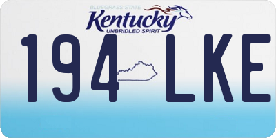KY license plate 194LKE