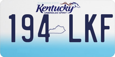 KY license plate 194LKF