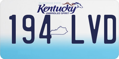 KY license plate 194LVD