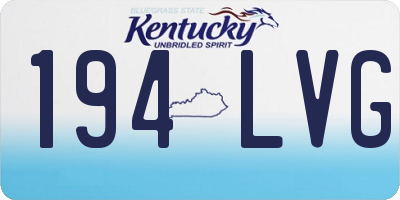 KY license plate 194LVG