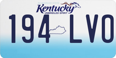KY license plate 194LVO