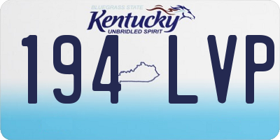 KY license plate 194LVP