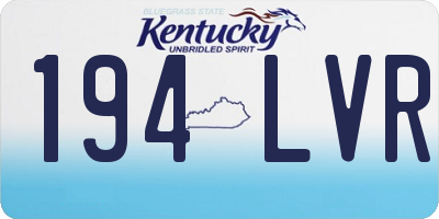 KY license plate 194LVR