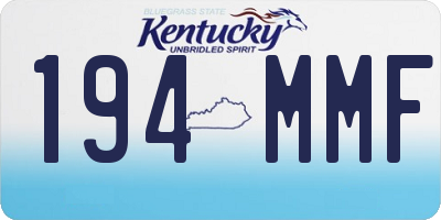 KY license plate 194MMF