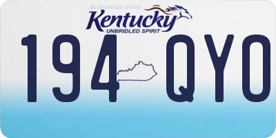 KY license plate 194QYO