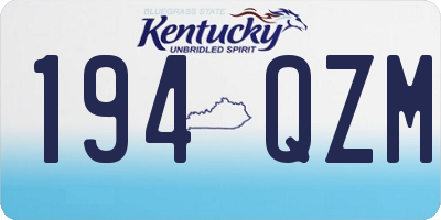 KY license plate 194QZM
