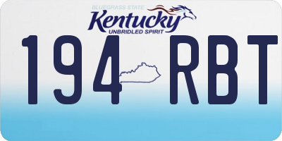 KY license plate 194RBT