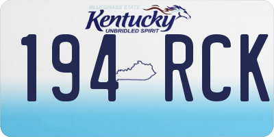 KY license plate 194RCK