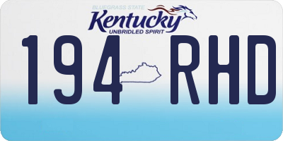 KY license plate 194RHD