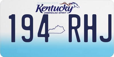 KY license plate 194RHJ