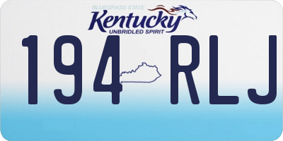 KY license plate 194RLJ