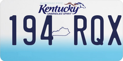 KY license plate 194RQX