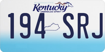 KY license plate 194SRJ