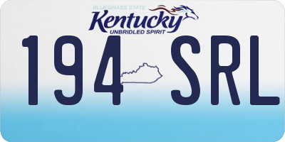 KY license plate 194SRL