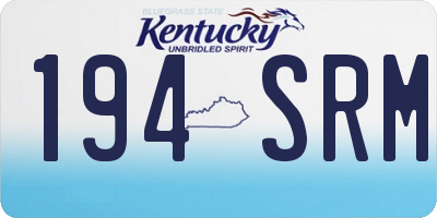 KY license plate 194SRM