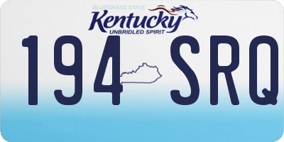 KY license plate 194SRQ
