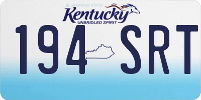 KY license plate 194SRT