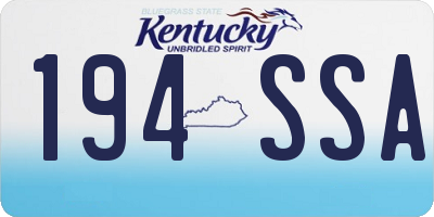 KY license plate 194SSA