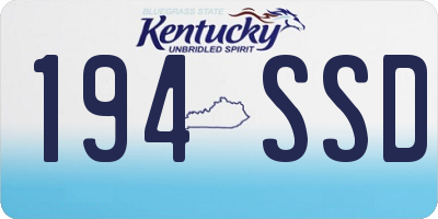 KY license plate 194SSD