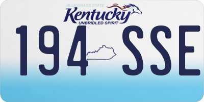 KY license plate 194SSE