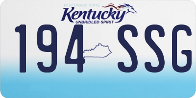 KY license plate 194SSG