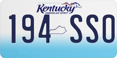 KY license plate 194SSO