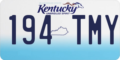 KY license plate 194TMY
