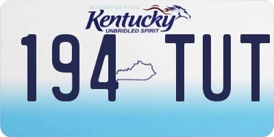 KY license plate 194TUT
