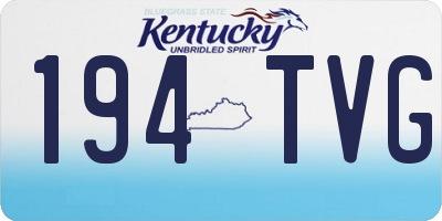 KY license plate 194TVG
