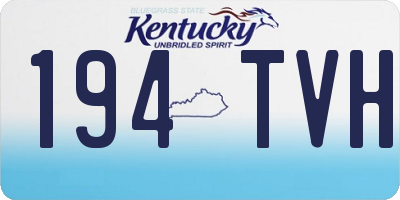 KY license plate 194TVH