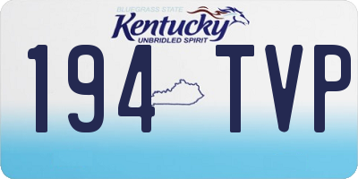 KY license plate 194TVP