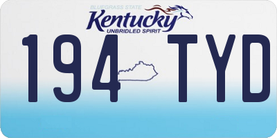 KY license plate 194TYD