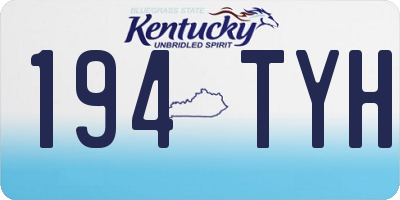 KY license plate 194TYH