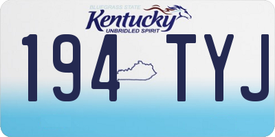 KY license plate 194TYJ