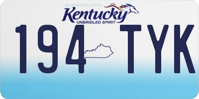 KY license plate 194TYK