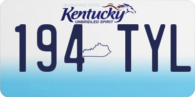 KY license plate 194TYL