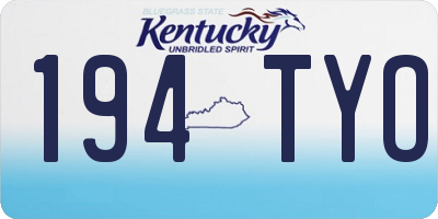 KY license plate 194TYO