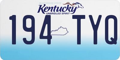 KY license plate 194TYQ