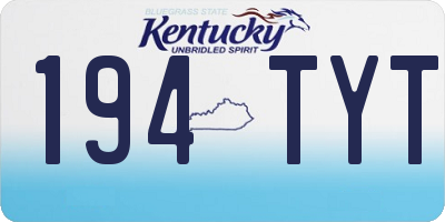 KY license plate 194TYT
