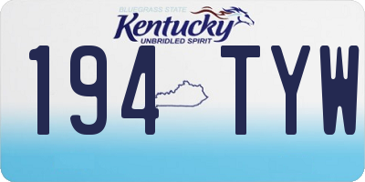 KY license plate 194TYW