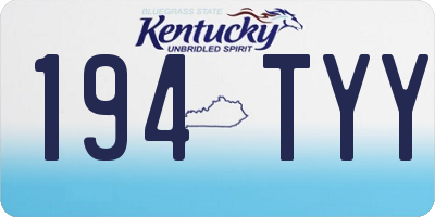 KY license plate 194TYY