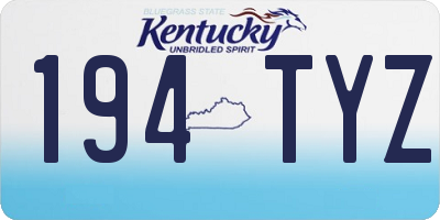 KY license plate 194TYZ