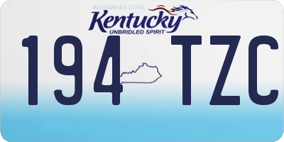 KY license plate 194TZC