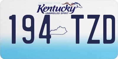 KY license plate 194TZD