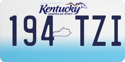 KY license plate 194TZI