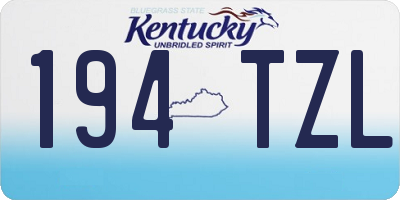 KY license plate 194TZL