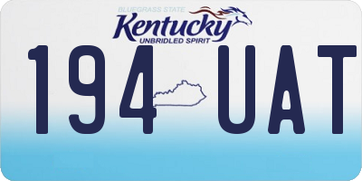 KY license plate 194UAT