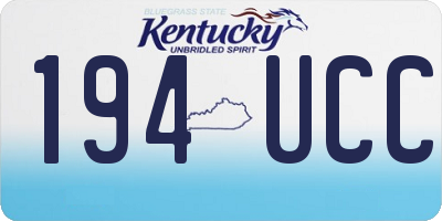 KY license plate 194UCC