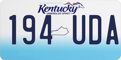 KY license plate 194UDA